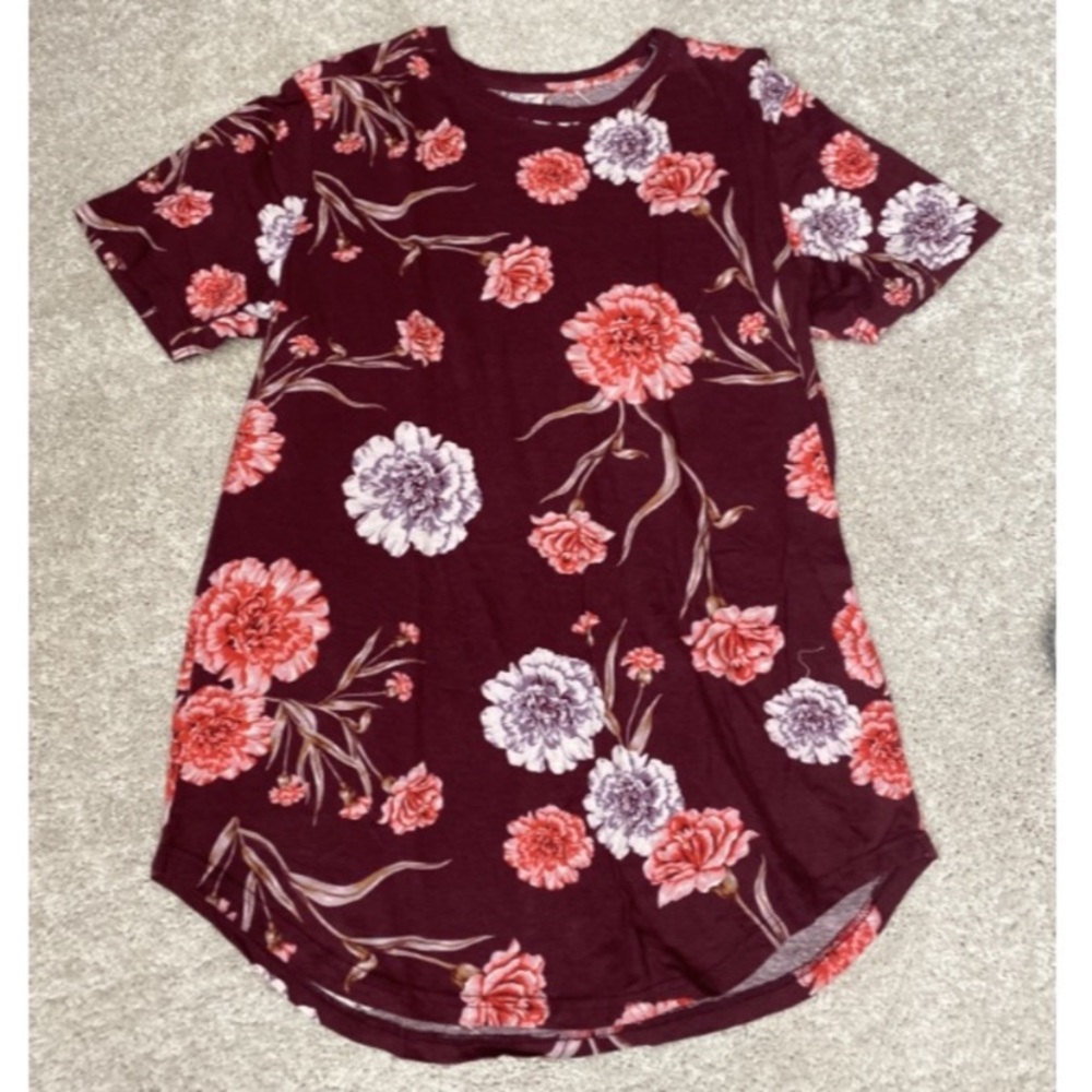 Floral PACSUN Oversized Tee Sz L